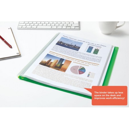 A4 display book with 40 transparent hard back pockets and revolving cover