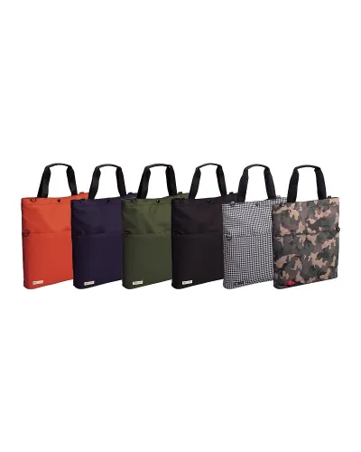 Durable B4-A4 shopping bag with handles and shoulder strap loops
