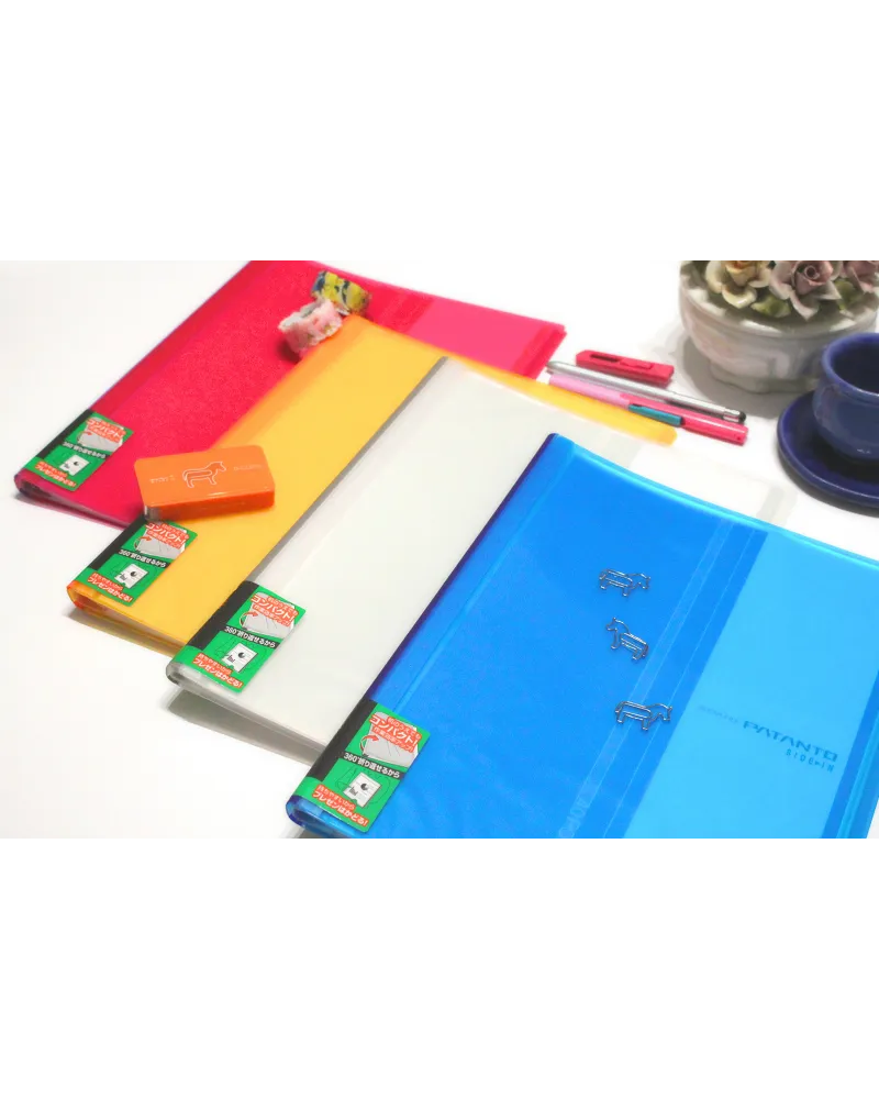 Portalistino A4 con 40 buste trasparenti e copertina girevole a 360°