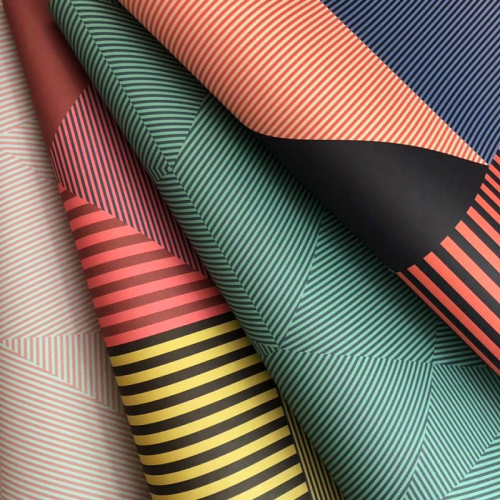 Gift Wrapping Folded Paper 500x700mm " The Water Stripes " - Haferkorn & Sauerbrey