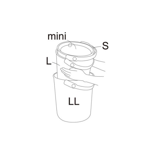 Secchio portaoggetti impilabile