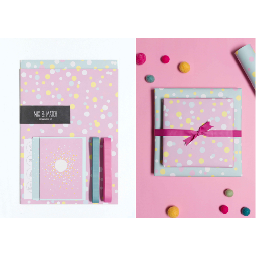 Gift Wrapping Set MIX&MATCH " CONFETTI Pink " - My Pretty Circus