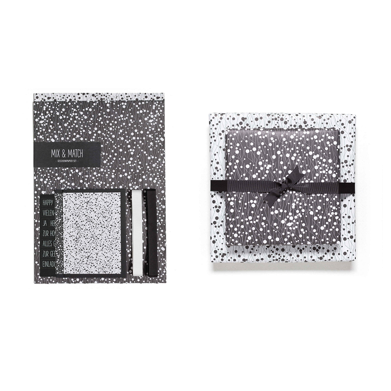 Gift Wrapping Set MIX&MATCH " THORNS Black/White " - My Pretty Circus