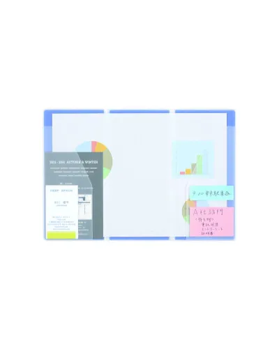 Folding pocket-sized A4 document folder