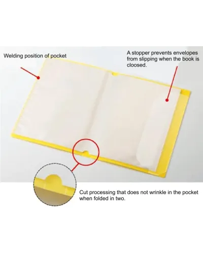 Transparent A4 document holder with 10 envelopes