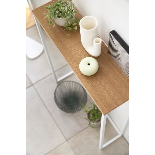 tavolo consolle con finiture in legno disponibile bianco e nero