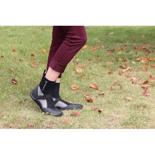 Waterproof rubber boots with uniquely designed soles that offer excellent grip