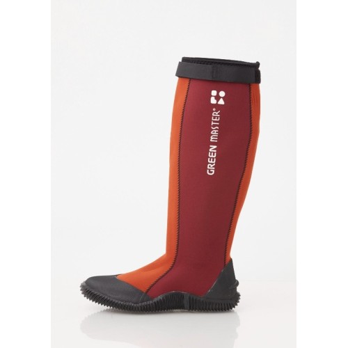 Waterproof elastic lightweight rubber boots dark red