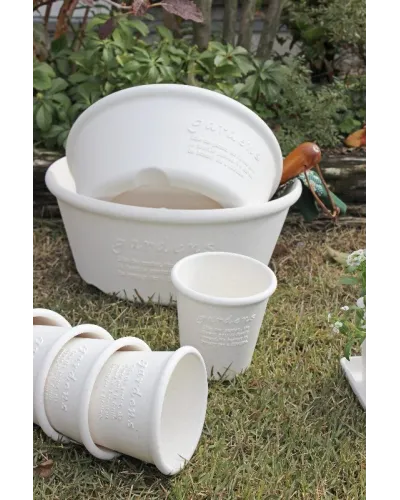 Vaso tondo in plastica colorato per giardino piante e fiori