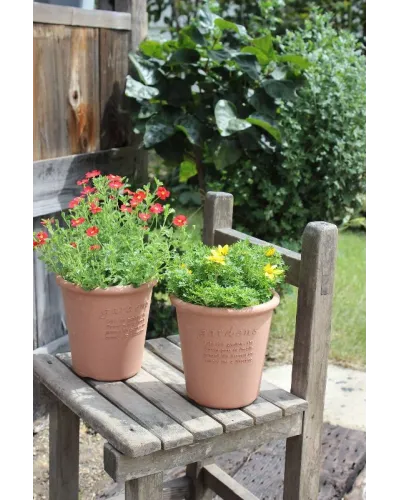 vaso Hachiman in plastica con sottovaso per piante e fiori