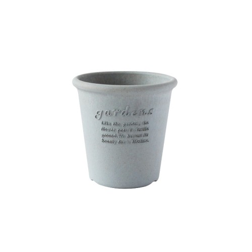 Plastic pot and saucer for garden and indoor use