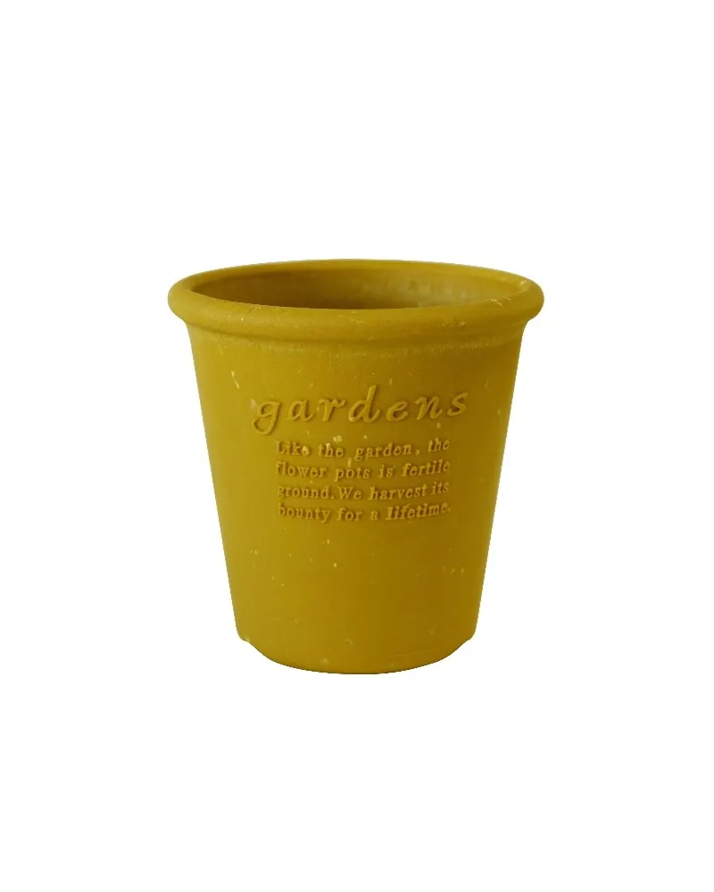 Vaso e sottovaso in plastica per giardino e per interno