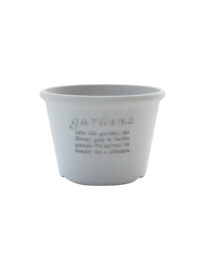 Vaso e sottovaso in plastica per giardino e per interno