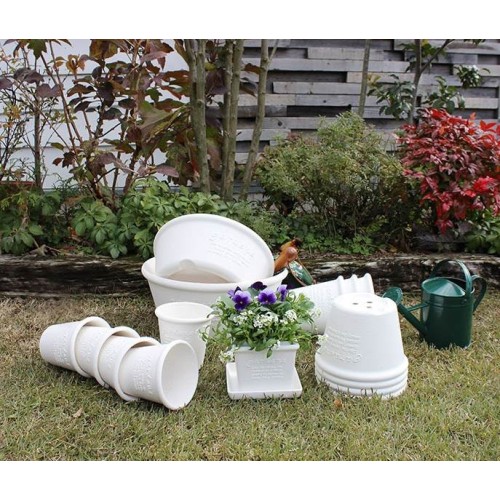 ecological round planter for garden and indoor plants