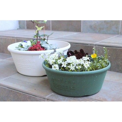 ecological round planter for garden and indoor plants