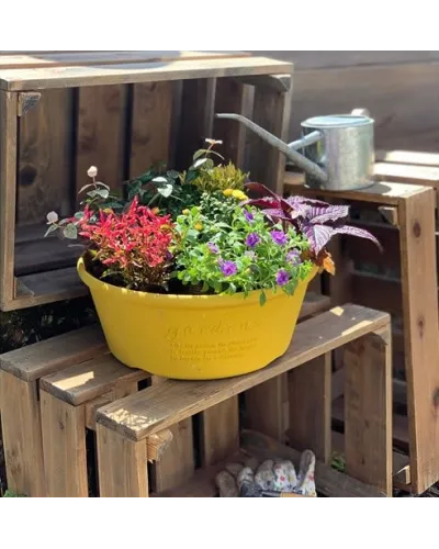 fioriera Hachiman in plastica con sottovaso per piante e fiori