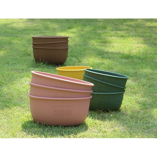 oval plastic planter pot for plants and flowers