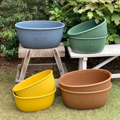 ecological oval planter for garden and indoor plants