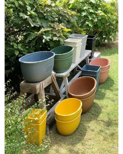 vaso quadrato per piante fiori  in plastica per piante e fiori