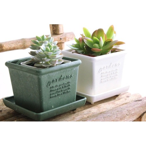 square colored planter flower pot for garden plants and flowers