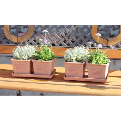 plastic square planter flower pot for plants and flowers