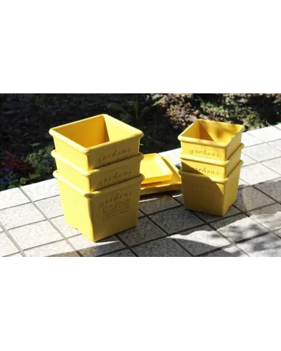 vaso quadrato per piante fiori  in plastica per piante e fiori