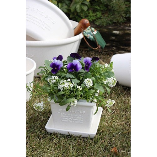 vaso quadrato per piante fiori in plastica materiale ecologico per piante e fiori