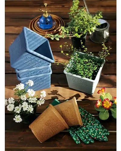 sottovaso forma quadrata o rettangolare in plastica per vasi giardino