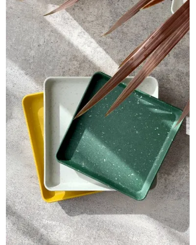 sottovaso forma quadrata o rettangolare in plastica per vasi giardino