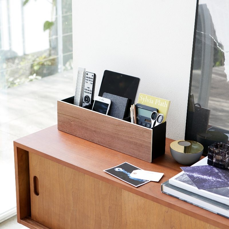 organizer box con divisori staccabili nero