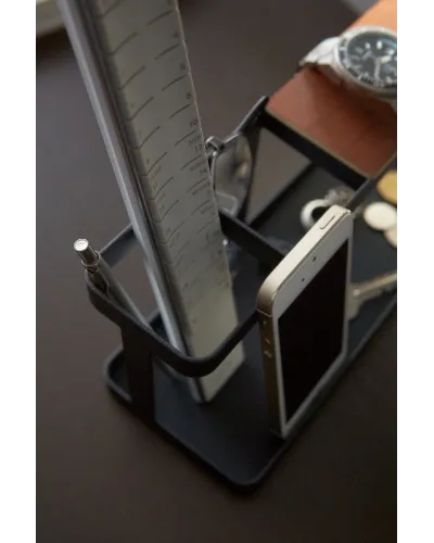 elegante organizer da scrivania colore nero