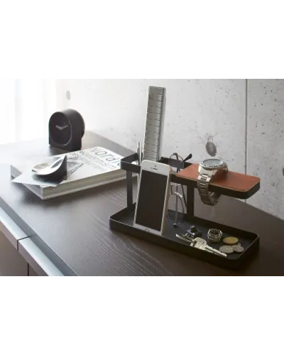 elegant black desk organizer