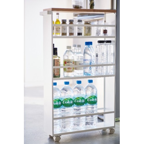 thin white trolley with handle