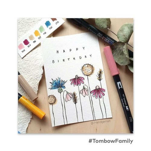 tombow lettering set for your original greeting card
