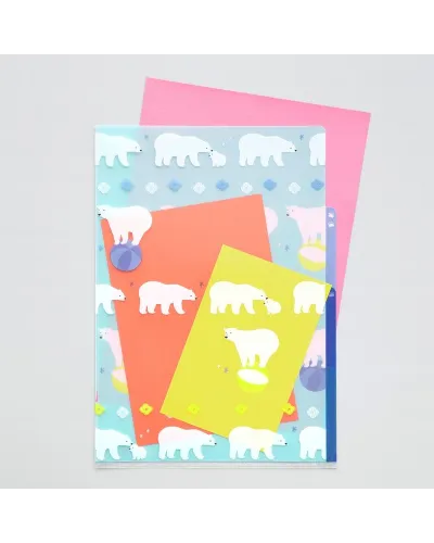 plastic folder for documents with 3 pockets A4 format