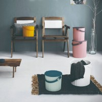 Multi-purpose storage: bucket, table, stool, ladder