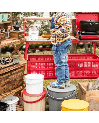 Hachiman stackable bucket that can be used as a container for home, office