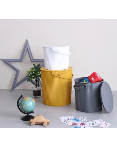 Secchio portaoggetti impilabile