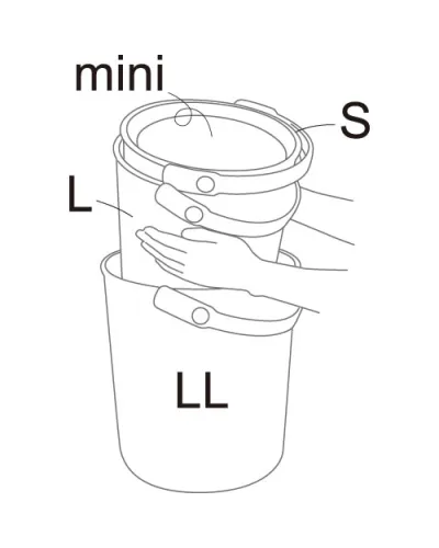 Hachiman multipurpose bucket that can be used as a container for home, office