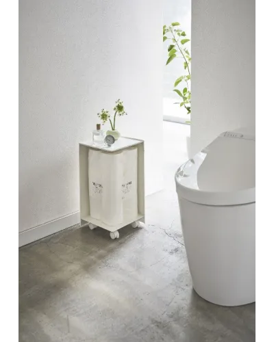 bathroom cart with casters for objects