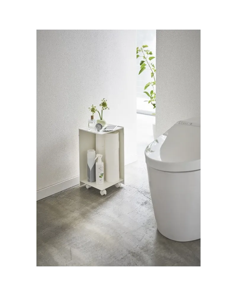 bathroom cart with casters for objects