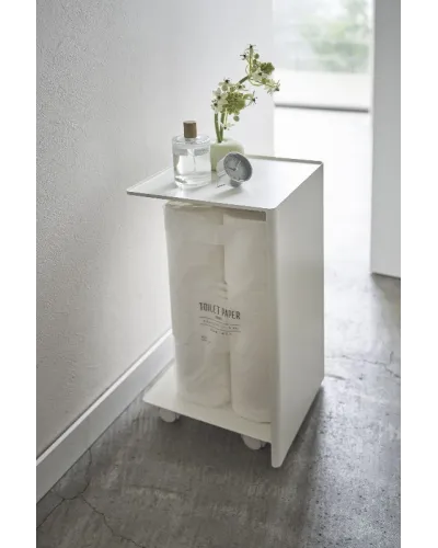 bathroom cart with casters for objects