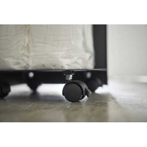 space-saving bathroom cart with casters