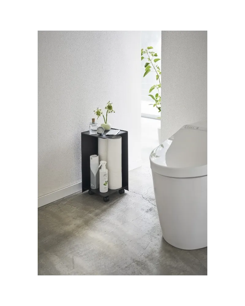 bathroom cart with casters for objects