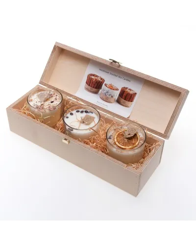 gift set of eco-friendly handcrafted candles in soy wax