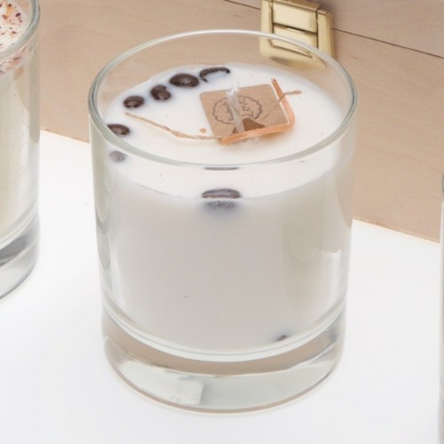 Small candle with Cofee Beans, Vanilla & Coffee scented