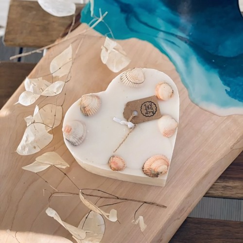 Candela artigianale ecologica in cera di soia