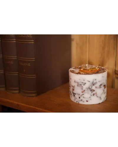 Candela artigianale ecologica in cera di soia