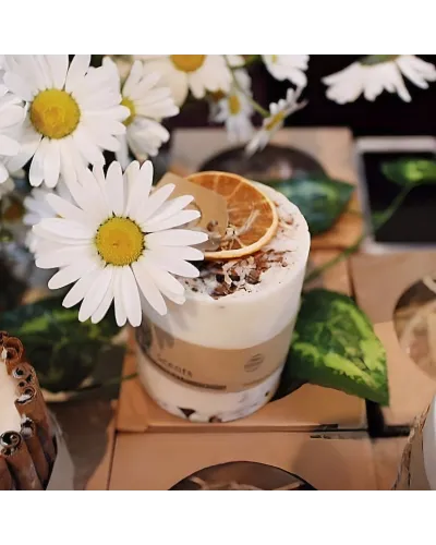 Candela artigianale ecologica in cera di soia