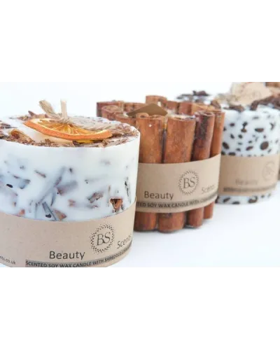 Candela artigianale ecologica in cera di soia